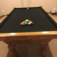 8ft Pool Table 3 Piece Slate