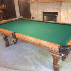 8’ Overland Solid Wood Pool Table