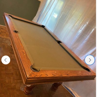 Handcrafted Distressed wood top pool and ping pong dining table